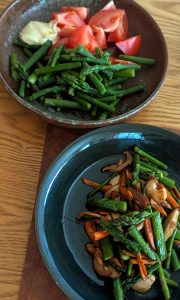 旬のアスパラで！旬菜メニュー